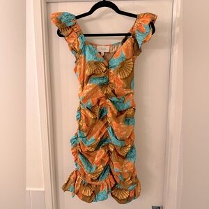 Cleobella Ruched Mini Dress XS EUC
